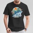 Tiburón Japonés Gran Ola Kanagawa Japón Arteintage Camiseta unisex Regalos divertidos