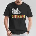 Tifoso Catanzaro Pizza Birra Uomo Semplice Maglietta Regalos divertidos