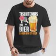 Tischtennis Und Bier Darum Bin Ich Hier Slogan Alcohol T-Shirt Lustige Geschenke