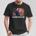 Trump Shot Legends Never Die 2024 Us Flag Vintage T-Shirt Unique Gifts