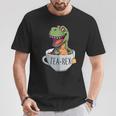 Tyrannosaurus Rex Tea-Rex Dinosauro Uomo Donna Tea Party Maglietta Regalos divertidos