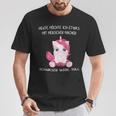 Unicorn Heute Will Ich Etwas Mit Menschen Machen Schubsen S T-Shirt Lustige Geschenke