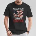 Union Member Wife American Flag Crane Operator T-Shirt Unique Gifts
