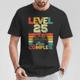 Video Gamer Nivel 25 Completo Retro 25 Aniversario De Bodas Camiseta unisex Regalos divertidos