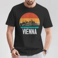 Vienna Austria Retrointage Sunset Skylineienna T-Shirt Lustige Geschenke