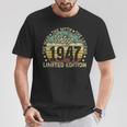 Vintage 1947 Edizione Limitata 77 Anni Retro 77Th Birthday Maglietta Regalos divertidos