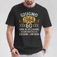 Vintage Giugno 1964 Uomo Donna Regalo 60 Anni Compleanno Maglietta Regalos divertidos