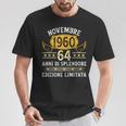 Vintage Novembre 1960 Uomo Donna Regalo Anni 64 Compleanno Maglietta Regalos divertidos