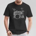 Vintage Rock Music Drummer Drum Kit Drummer T-Shirt Lustige Geschenke