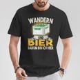 Wandern Und Bier Darum Bin Ich Hier Bierkasten T-Shirt Lustige Geschenke