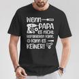 Wenn Papa Es Nicht Reparieren Kannater German Langu T-Shirt Lustige Geschenke