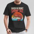 When In Doubt Shrimp Out Retro Bjj Brazilian Jiu Jitsu Camiseta unisex Regalos divertidos