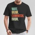 Wife Mom Commish Bruh Fantasy Football Commissioner T-Shirt Personalized Gifts
