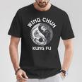 Wing Chun Yin Yang Serpente Gru Maglietta Regalos divertidos