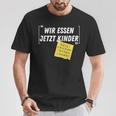 Wir Essen Jetzt Kinder Satzzeichen Retten Leben Joke T-Shirt Lustige Geschenke