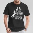 Women's Ja Ich Rieche Nach Pferde Horse Sayings Horse Girl T-Shirt Lustige Geschenke