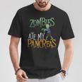Zombies Comió Mi Páncreas T1d Diabetic Diabetes Conciencia Camiseta unisex Regalos divertidos