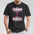 Zum Turnen Geboren Zur Schule Gezwungen Gymnastik Geschenk T-Shirt Lustige Geschenke