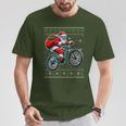 Christmas Santa Mountain Bike Rider Ugly Christmas Sweater T-Shirt Personalized Gifts