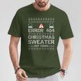 Error 404 Sweater Not Found Computer Christmas Maglietta Regalos divertidos