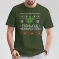 Happy Highnachten Ugly Christmas Hemp Marijuana T-Shirt Lustige Geschenke