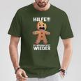 Hilfe Es Weihnachtet Wieder X Xmas Christmas Gingerbread T-Shirt Lustige Geschenke