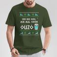 Ho Ho Hol Mir Mal Einen Ouzo Ugly Christmas Outfit T-Shirt Lustige Geschenke