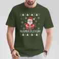 Namasleigh Santa Claus Namaste Yoga Ugly Christmas Sweater T-Shirt Personalized Gifts