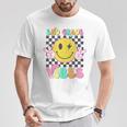 2Nd Grade Vibes Cute Groovy Smile Face Back To School Kid T-Shirt Funny Gifts