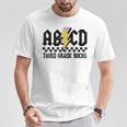 3Rd Grade Rock And Roll Letters Abcd Alphabet Back To School T-Shirt Funny Gifts