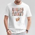 Baking A Little Turkey Thanksgiving Pregnancy Announcement T-Shirt Personalized Gifts