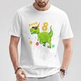Bambino Ho 8 Anni Ragazzi 8°Compleanno Dinosauro Di 8 Compleanno Maglietta Regalos divertidos