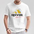 Bier Apivas Lustiges Russisches T-Shirt Lustige Geschenke