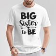 Big Sister To Be 2023 Annuncio Di Gravidanza Fratello Bambini Maglietta Regalos divertidos