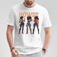 Black Cowgirl Western Rodeo Melanin History Howdy T-Shirt Unique Gifts