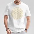 Blume Des Lebens Symbol Der Grundformen Der Raumzeit T-Shirt Lustige Geschenke