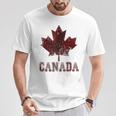 Canada Flag Canada Canada Flag Canada Map Gray T-Shirt Lustige Geschenke