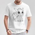 Children's Dragon Mandala To Paint & Colour T-Shirt Lustige Geschenke