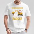 Children's Excuse Das Ich Zu Spät Bin Digger Driver Boy Digger 80 T-Shirt Lustige Geschenke