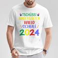 Children's First Day At School Tschüss Kindergarten Hello School 2024 T-Shirt Lustige Geschenke