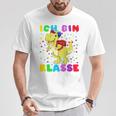 Children's Ich Bin 1 Class Dino Mit Schulsack T-Shirt Lustige Geschenke