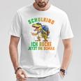 Children's Schulkind 2024 Cool Dino Ich Rocke Jetzt Die Schule Boys' T-Shirt Lustige Geschenke