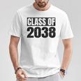 Class Of 2038 Graduation Senior 2038 First Day Of School T-Shirt Personalized Gifts