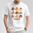 Colazione E Deliziosi Pancakes Con Frutta Al Cioccolato Maglietta Regalos divertidos