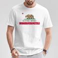 Con Bandiera Dello Stato Della California Patriotic Maglietta Regalos divertidos