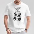 Con Texto En Inglés Im Not Fat Im Just Fluffy Panda Hombre Camiseta unisex Regalos divertidos
