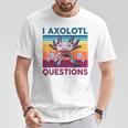 Divertida Pregunta Sobre Axolotl Retrointage Amantes De Axolotl Para Niños Camiseta unisex Regalos divertidos