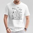 Dolphin Ausmalen Und Selbst Bemalen Colouring T-Shirt Lustige Geschenke