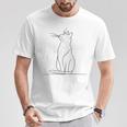 Donna Disegno Del Gatto Con Collo A Maglietta Regalos divertidos