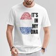 Dutch Flag Dna Fingerprint Holland Orange Orange T-Shirt Lustige Geschenke